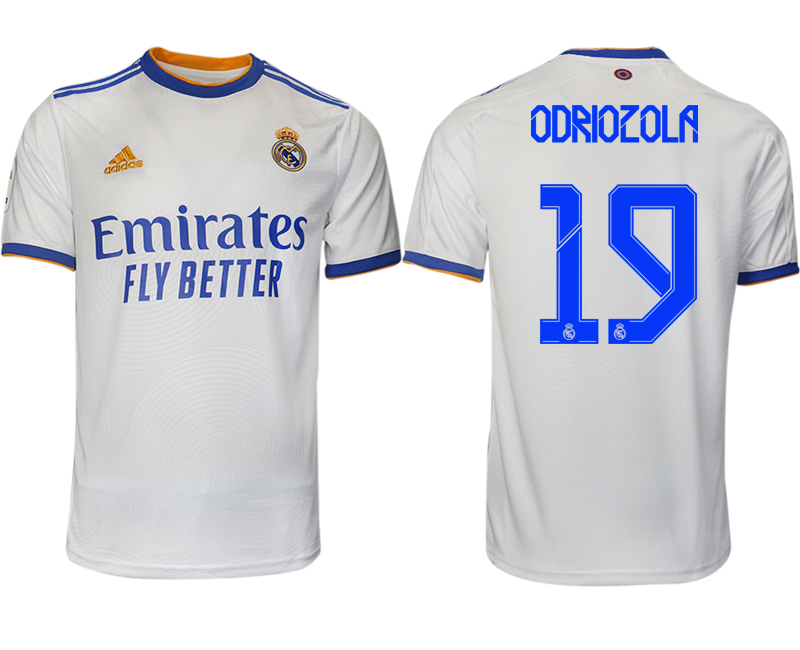 Men 2021-2022 Club Real Madrid home aaa version white #19 Soccer Jerseys->real madrid jersey->Soccer Club Jersey
